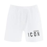 Witte Katoenen Shorts met Logodetail Dsquared2 , White , Heren