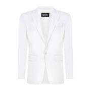 Witte Katoenen Blazer Ss22 Dsquared2 , White , Heren