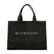 Logo Geborduurde Tote Bag Givenchy , Black , Heren