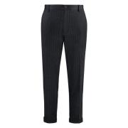 Tapered-fit broek met opgerolde manchetten Hugo Boss , Blue , Heren