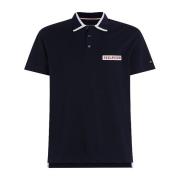 Logo Patched Polo Shirt Tommy Hilfiger , Blue , Heren