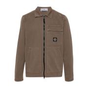 Bruine Casual Overhemden Stone Island , Brown , Heren