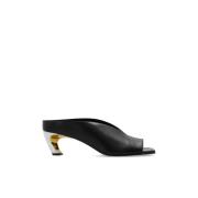 Leren Slides Alexander McQueen , Black , Dames