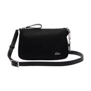 Canvas Schoudertas Zwart Lacoste , Black , Dames