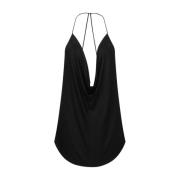 Zwart Tank Top Cowl Kraag Tom Ford , Black , Dames