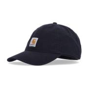 Zwarte Gebogen Klep Pet Geborduurd Logo Carhartt Wip , Black , Heren