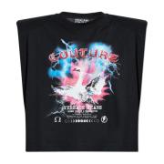 T-shirt met print Versace Jeans Couture , Black , Dames