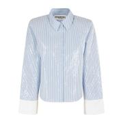 Pailletten shirt voor stijlvolle gelegenheden Essentiel Antwerp , Blue...