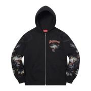 Zwarte Panther Rits Hoodie Beperkte Oplage Supreme , Black , Heren