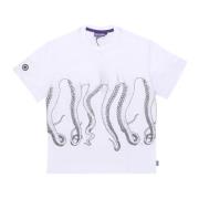 Octopus Logo T-shirt Wit/Zwart Octopus , White , Heren