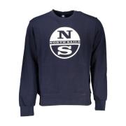 Logo Print Crewneck Sweatshirt North Sails , Blue , Heren