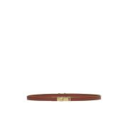 Cognac Leren Riem met Gancini Gesp Salvatore Ferragamo , Brown , Dames