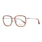 Bruin Rechthoekig Metalen Optische Monturen Ted Baker , Brown , Heren