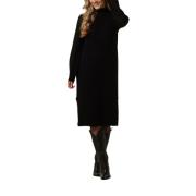 Trechter Gebreide Jurk Zwart Y.a.s , Black , Dames