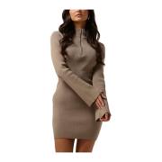 Taupe Korte Jurk voor Vrouwen Gestuz , Beige , Dames