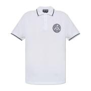 Polo met logo Versace Jeans Couture , White , Heren