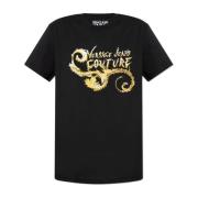 T-shirt met logo Versace Jeans Couture , Black , Heren