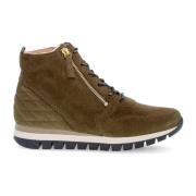 Fluwelen leren hoge sneakers Gabor , Green , Dames