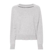 Grijze Sweatshirt Aw24 Damesmode Brunello Cucinelli , Gray , Dames