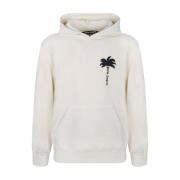 Palmboom Print Hoodie Sweater Palm Angels , Beige , Heren