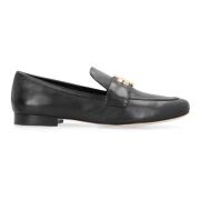 Leren Loafers Ronde Neus Koeienhuid Tory Burch , Black , Dames