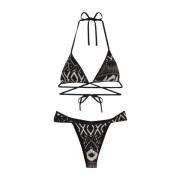 Bikinitop MET Triangel EN Vaste Slip Ethos F**k , Multicolor , Dames