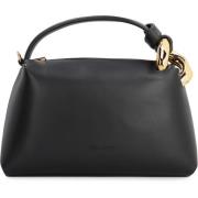 Leren handtas met bovenhandvat JW Anderson , Black , Dames