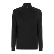 Katoen Zip Gebreid RRD , Black , Heren