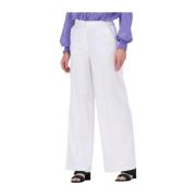 Wijde Pijp Geweven Broek Alix The Label , White , Dames