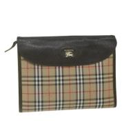 Pre-owned Nylon clutches Burberry Vintage , Beige , Dames