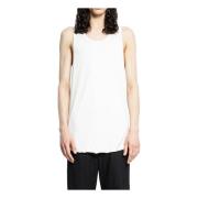 Crème Stretch Mouwloze Racer Back T-Shirt Thom Krom , White , Heren