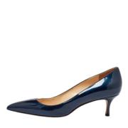 Pre-owned Leather heels Manolo Blahnik Pre-owned , Blue , Dames