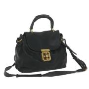 Pre-owned Leather handbags Chloé Pre-owned , Black , Dames