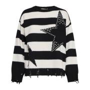 Crème Sweaters voor een Stijlvolle Look Kaos , Black , Dames