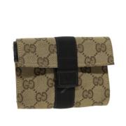 Pre-owned Canvas pouches Gucci Vintage , Beige , Dames