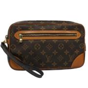 Pre-owned Canvas clutches Louis Vuitton Vintage , Brown , Dames