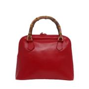 Pre-owned Leather handbags Gucci Vintage , Red , Dames