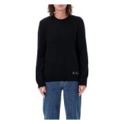 Zwart Gebreid Edward Sweater Aw24 A.p.c. , Black , Heren