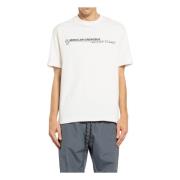 Sneeuwwit Logo Print T-Shirt Moncler , White , Heren