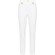 Witte Broek Aw24 Damesmode Elisabetta Franchi , White , Dames