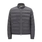 Lichtgrijze donsjas Acorus-stijl Moncler , Gray , Heren