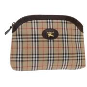 Pre-owned Canvas pouches Burberry Vintage , Beige , Dames