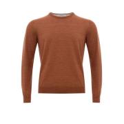 Elegante Bruine Wollen Trui Mannen Gran Sasso , Brown , Heren