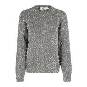 Stijlvolle Gebreide Top Msgm , Gray , Dames