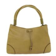 Pre-owned Leather gucci-bags Gucci Vintage , Beige , Dames