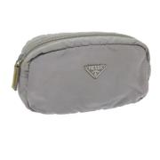 Pre-owned Nylon pouches Prada Vintage , Gray , Dames