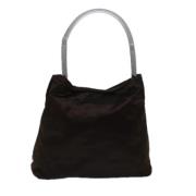 Pre-owned Satin totes Prada Vintage , Brown , Dames