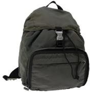 Pre-owned Nylon backpacks Prada Vintage , Gray , Dames