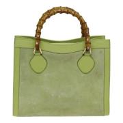 Pre-owned Suede handbags Gucci Vintage , Green , Dames