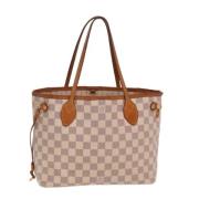 Pre-owned Canvas totes Louis Vuitton Vintage , White , Dames